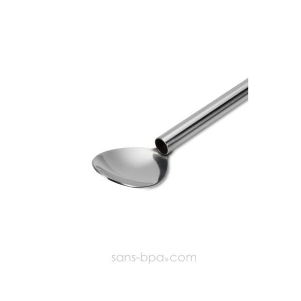 Pailles En Papier Avec Cuillère Intégrée - Lot De 125, Biodégradables, Pour Slush, Cocktails Glacés