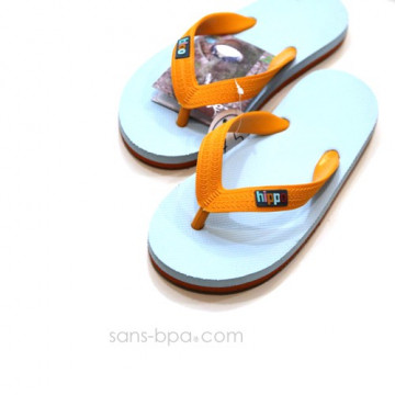 Tongs naturelles Kids LIGHT BLUE ORANGE