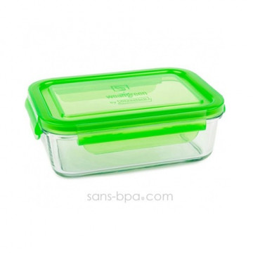 Contenant verre Meal Tube 1090 ml - Green
