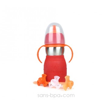 SAFE SIPPY 2 - Gourde anti-fuite - ROUGE - KID BASIX