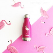 Bouteille isotherme inox - Flamant rose - 260 ml