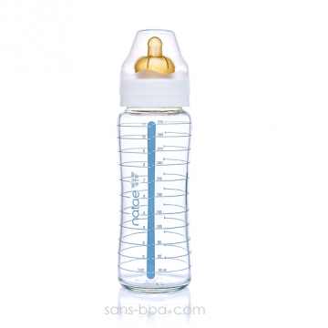 Biberon verre 330ml - Caoutchouc