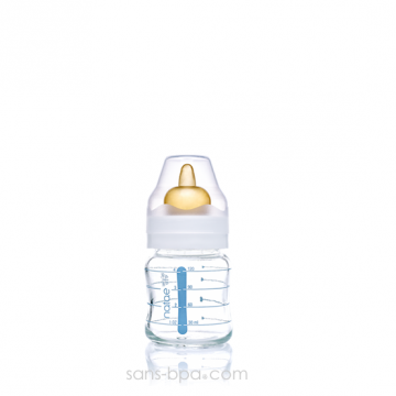 Biberon verre 120ml - Caoutchouc