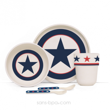 Set vaisselle biodégradable Navy Star