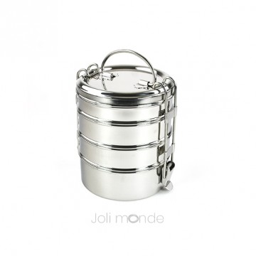 Tiffin inox rond 4 étages