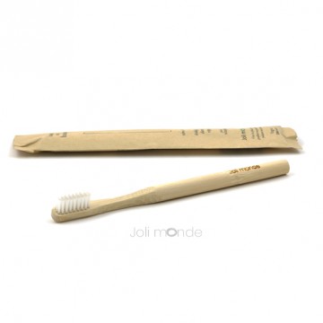 Brosse à dents bambou - Ronde - Poils souples - JOLI MONDE