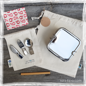 Kit Pique-nique Tiffin carré - Fruits