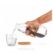 Carafe filtrante en verre NATURA PLUS® - couvercle anthracite