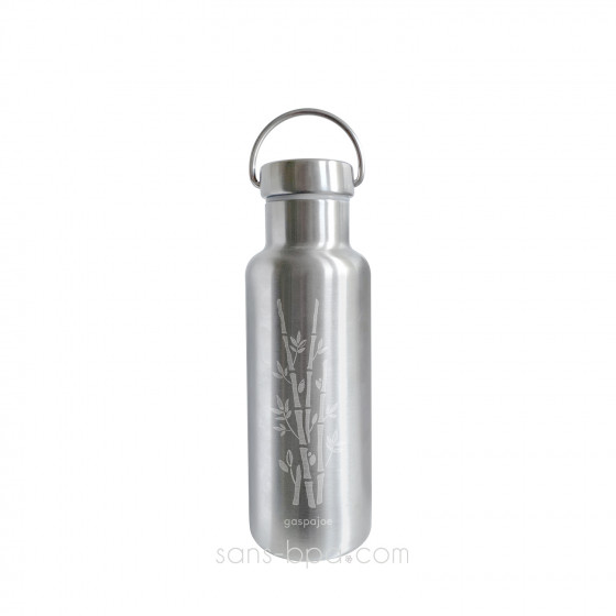 Gourde inox 500ml isotherme GROOVY - BAMBOU