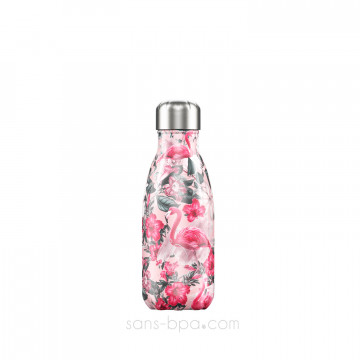 Bouteille isotherme inox 260ml - TROPICAL FLAMINGO