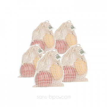 Lot 5 sacs à fruits filet SMALL