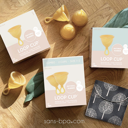 Loop cup - Menstrual cup in 100% Natural rubber from HEVEA