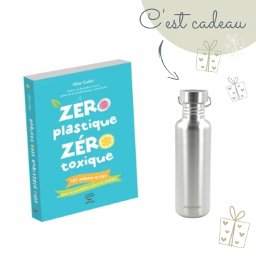 Livre Zéro plastique Zéro toxique & sa gourde en cadeau