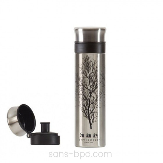 Gourde inox 500 ml & son bouchon sport cadeau . ARBRE . ENVIROSAX
