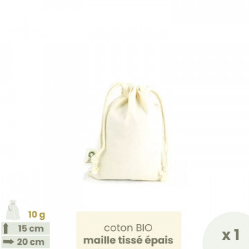 Petit sac coton Bio 15 x 20 cm Taille 2