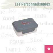 Lunchbox boite à goûter personnalisable inox . Lassig