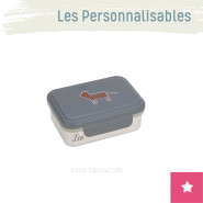 Lunchbox boite à goûter personnalisable inox . Lassig