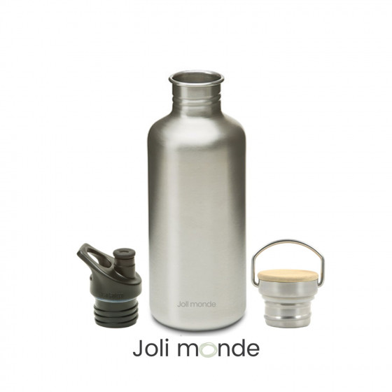 Gourde 100 inox 1200 ml & ses 2 bouchons - La GLOUP - JOLI MONDE