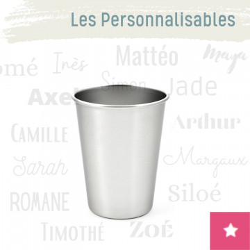 La Timbale personnalisable inox 350 ml - Coeur - JOLI MONDE