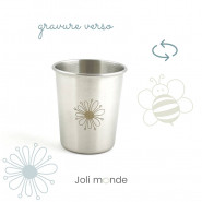 Timbale 180 ml inox gravé TWIST . Abeille & Fleur - JOLI MONDE