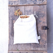 Sac à vrac . maille tissée . MEDIUM 25 x 30 cm - Farines & céréales . Poids 30 g - Joli Monde