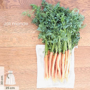 Sac à vrac . maille filet . MEDIUM 25 x 30 cm - Fruits & Légumes . Poids 35 g - Joli Monde