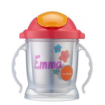 Tasse paille anti-fuite 250 ml - Pink - Inno Baby