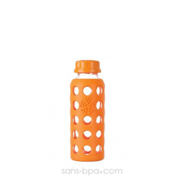 Bouteille en verre 250 ml - ORANGE - LIFEFACTORY