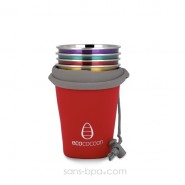 Housse nomade 4 verres - Rouge - Ecococoon