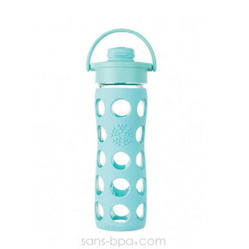 Bouteille verre 475ml FLIP Turquoise