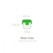 Contenant verre Wean Cube 120ml - Carotte