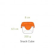 Contenant verre Snack Cube 210ml - Carotte