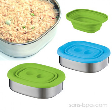 Boite inox & silicone POMME